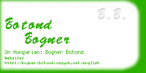 botond bogner business card